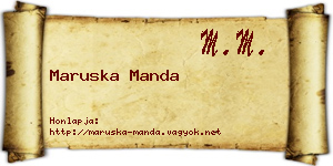 Maruska Manda névjegykártya